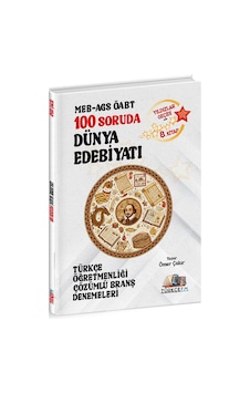 Türkçe Fm Öabt Meb-ags Türkçe Öğretmenliği 100 Soruda Dünya Edebiyatı Deneme Çözümlü Yıldızlar Geçidi 8. Kitap - Ömer Çakır Türkçe Fm Yayınları