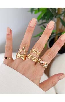 Çoklu Yüzük Seti Altın - Aqua Mavi 83209386 Çoklu Yüzük Seti Altın - Aqua Mavi 83209386