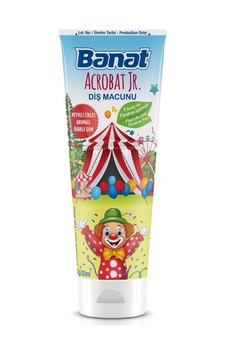 Banat 3+ Yaş Florürsüz Meyveli Ciklet Aromalı Çocuk Diş Macunu 35 ML