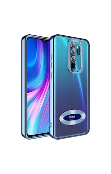 Fibaks Redmi Note 8 Pro Uyumlu Kılıf Kamera Lens Korumalı Şeffaf Renkli Logo Gösteren Parlak Kapak Mavi Fibaks Redmi Note 8 Pro Uyumlu Kılıf Kamera Lens Korumalı Şeffaf Renkli Logo Gösteren Parlak Kapak Mavi