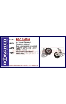 Alternatör Gergi Rulmani Klimasız Clio 2 - 3 - Kangoo - Megane 2 - Scenic 2 - Logan - Note1.5dcı-1.4 16v-1.6 16 Alternatör Gergi Rulmani Klimasız Clio 2 - 3 - Kangoo - Megane 2 - Scenic 2 - Logan - Note1.5dcı-1.4 16v-1.6 16