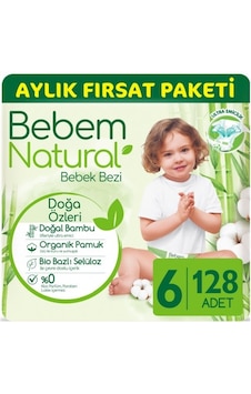 Bebem Natural Bebek Bezi Ultra Fırsat Paketi Extra Large 128 Adet Bebem Natural Bebek Bezi Ultra Fırsat Paketi Extra Large 128 Adet
