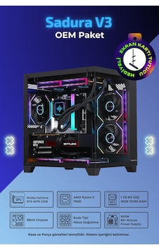 IH Sadura V3 R5-7600 16 GB 1 TB SSD 12 GB RTX5070 Dos OEM Paket Masaüstü Bilgisayar IH Sadura V3 R5-7600 16 GB 1 TB SSD 12 GB RTX5070 Dos OEM Paket Masaüstü Bilgisayar