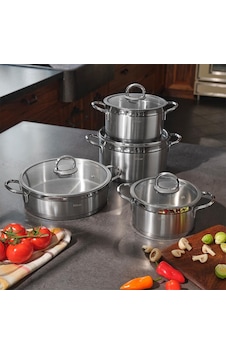 Hisar Orion Metal Kulp 8 Parça Tencere Seti Hisar Orion Metal Kulp 8 Parça Tencere Seti
