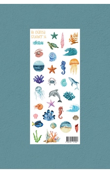 M34 Deniz Canlıları Temalı Sticker Seti Çok Renkli M34 Deniz Canlıları Temalı Sticker Seti Çok Renkli