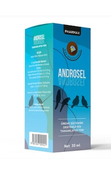 Pharmax Androsel 30 Ml Kuşlar İçin Üreme, Döl Verimi & Yumurta Doluluk Damlası Vitamin E & Selenyum Pharmax Androsel 30 Ml Kuşlar İçin Üreme, Döl Verimi & Yumurta Doluluk Damlası Vitamin E & Selenyum