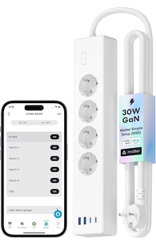 Meross Akıllı 4'lü Priz 30w 2typec + 2us Meross Akıllı 4'lü Priz 30w 2typec + 2us