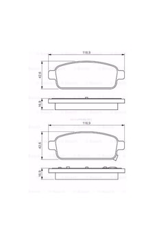 Opel Astra J 1.6 Cdti 2011-2015 Bosch Arka Fren Balatası Opel Astra J 1.6 Cdti 2011-2015 Bosch Arka Fren Balatası