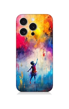 Apple Uyumlu iPhone 15 Pro Max Balonlu Kız Desenli Silikon Kılıf Silikon Apple Uyumlu iPhone 15 Pro Max Balonlu Kız Desenli Silikon Kılıf Silikon