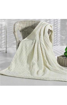 Pearly Kemik Çift Kişilik Tomurcuk Soft Battaniye Merinos