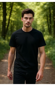 Markapia Erkek %100 Pamuk Basic T-shirt Çok Renkli S 2xl S Siyah Markapia Erkek %100 Pamuk Basic T-shirt Çok Renkli S 2xl S Siyah