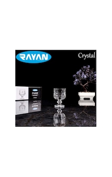 Rayan Crystal 6'lı Kahve Yanı Bardak Mudanis çok renkli