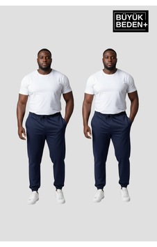 Superlife Erkek Büyük Beden İkili Jogger Paça Lastikli İnce Eşofman Altı Seti Spr26bea951+2 Lacivert Superlife Erkek Büyük Beden İkili Jogger Paça Lastikli İnce Eşofman Altı Seti Spr26bea951+2 Lacivert