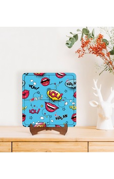Bk Gift Pop Art Tasarımlı Ahşap Standlı Puzzle Çerçeve-35 Bk Gift Pop Art Tasarımlı Ahşap Standlı Puzzle Çerçeve-35