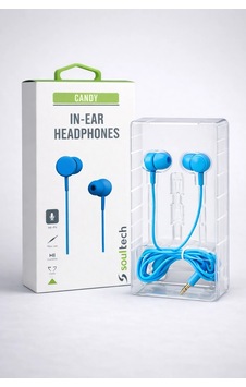 Soultech Candy 3.5 Mm Jack Kablolu Kulaklık Renkli Yeşil Kırmızı Mavi Kulak İçi Kulaklık "kablolu Kulaklık"