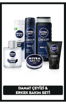 Nivea Men Duş Jeli 500 ML + Deodorant Yüz Yıkama Jeli 100 ML + Tıraş Jeli Losyon 100 ML + Creme Nivea Men Duş Jeli 500 ML + Deodorant Yüz Yıkama Jeli 100 ML + Tıraş Jeli Losyon 100 ML + Creme