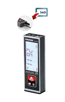 Proter Pl 55 Rs 50 Mt. Lazer Metre 3.7 V 0.85 Ah Lion Pil Kırmızı Lazer Şarjlı Proter Pl 55 Rs 50 Mt. Lazer Metre 3.7 V 0.85 Ah Lion Pil Kırmızı Lazer Şarjlı