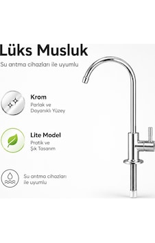 Su Arıtma Cihazı Lüks Krom Musluk Lite Model Su Arıtma Cihazı Lüks Krom Musluk Lite Model