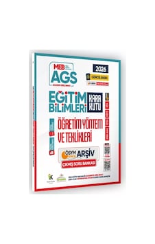 2026 Meb AGS Eğitim Bilimlerinin Kara Kutusu Öğretim Yöntem Ve Teknikleri ÖSYM Çıkmış Soru Bankası 2026 Meb AGS Eğitim Bilimlerinin Kara Kutusu Öğretim Yöntem Ve Teknikleri ÖSYM Çıkmış Soru Bankası