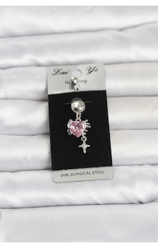 316l Cerrahi Çelik Pembe Zirkon Taşlı Model Göbek Piercing Çok Renkli 316l Cerrahi Çelik Pembe Zirkon Taşlı Model Göbek Piercing Çok Renkli