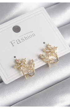Gold Renk Zirkon Taşlı Çiçek Model Kadın Küpe - Ebj241130w29688 Diğer Gold Renk Zirkon Taşlı Çiçek Model Kadın Küpe - Ebj241130w29688 Diğer