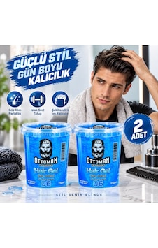 Ottoman Kasırga Hair Gel Islak Sert Saç Jölesi 150 Ml Mavi Güçlü Tutuş Parlak Görünüm 2 Adet Ottoman Kasırga Hair Gel Islak Sert Saç Jölesi 150 Ml Mavi Güçlü Tutuş Parlak Görünüm 2 Adet