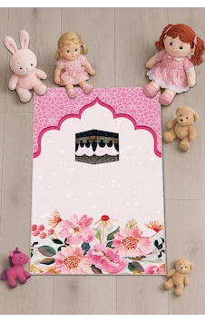Pembe Kabe Temalı Kız Çocuk Seccadesi Cs17n11 Pembe Kabe Temalı Kız Çocuk Seccadesi Cs17n11