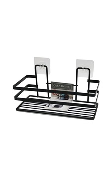 Orsa-992 Banyo Rafı Metal Siyah Dikdörtgen Çok Amaçlı Yapışkanlı Askılı Montaj Diğer Orsa-992 Banyo Rafı Metal Siyah Dikdörtgen Çok Amaçlı Yapışkanlı Askılı Montaj Diğer