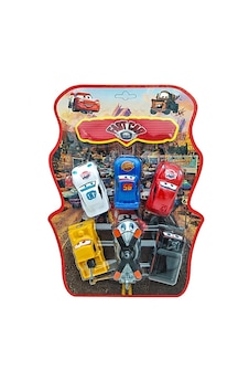 Şimsek 6 Lı Helikopterli Plastik Hızlı Araba Set 8 Cm
