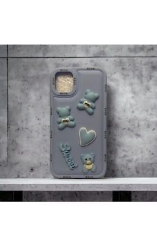 Apple iPhone 11 Uyumlu Ayıcıklı Kalın Silikon Kılıf Darbeye Dayanıklı Sevimli Mavi Apple iPhone 11 Uyumlu Ayıcıklı Kalın Silikon Kılıf Darbeye Dayanıklı Sevimli Mavi