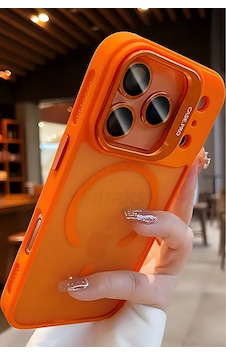 Fibaks iPhone 17 Pro Max Uyumlu Kılıf Standlı Mat Magsafe Metal Tuşlu Kamera Lens Hediyeli Wonk Kapak