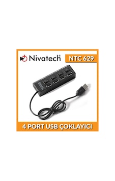 Nıvatech Ntc-629 2.0 Usb 4 Port Anahtarlı Hub Nıvatech Ntc-629 2.0 Usb 4 Port Anahtarlı Hub