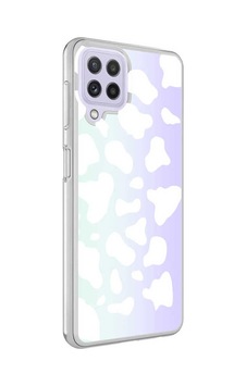 Galaxy A22 4g Kılıf Zore M-blue Desenli Kapak Cow No2 Galaxy A22 4g Kılıf Zore M-blue Desenli Kapak Cow No2