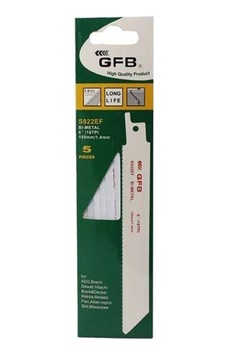 Gfb S922ef Tilki Kuyruğu Testere Bıçağı Metal Kesim 5li Paket Gfb S922ef Tilki Kuyruğu Testere Bıçağı Metal Kesim 5li Paket