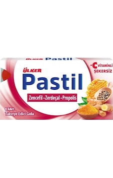 Ülker Zencefil + Zerdeçal + Propolis İçerikli Pastil 8'li Ülker Zencefil + Zerdeçal + Propolis İçerikli Pastil 8'li