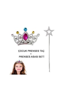 Çocuklar İçin Taraklı Prenses Tacı Ve Prenses Yıldız Asa Seti Gümüş Yetişkin Çocuklar İçin Taraklı Prenses Tacı Ve Prenses Yıldız Asa Seti Gümüş Yetişkin