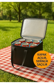 22 Litre Termos Çanta Yalıtımlı Plaj, Piknik, Kamp Ve Günlük Kullanıma Uygun Siyah 22 Litre Termos Çanta Yalıtımlı Plaj, Piknik, Kamp Ve Günlük Kullanıma Uygun Siyah