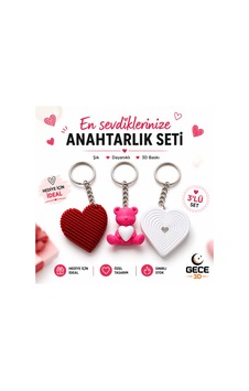 En Sevdiklerinize Anahtarlık Seti Üçlü Beyaz Beyaz En Sevdiklerinize Anahtarlık Seti Üçlü Beyaz Beyaz