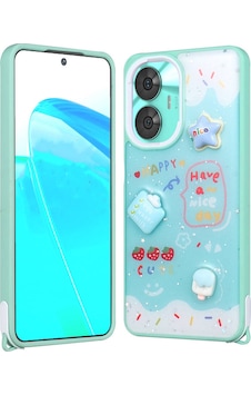 Realme C55 Kılıf Parlayan Simli Kabartma Figürlü Zore Cevze Kapak Yeşil Realme C55 Kılıf Parlayan Simli Kabartma Figürlü Zore Cevze Kapak Yeşil