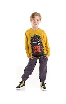 Denokids Cool Dude Erkek Çocuk T-shirt Pantolon Takım Çok Renkli Denokids Cool Dude Erkek Çocuk T-shirt Pantolon Takım Çok Renkli