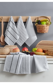 Conzaliza 30x50 Cm 6'lı Mutfak Havlusu - Açık Gri Açık Gri Conzaliza 30x50 Cm 6'lı Mutfak Havlusu - Açık Gri Açık Gri