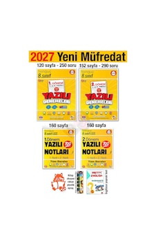 8. Sınıf 2027 Yazılı Denemeleri 1. 2. Dönem Yazılı Denemeleri Ve Notları