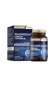 Magnesium Complex Vitamin B6 60 Tablet Sitrat Bisglisinat Malat Taurat İçeren Takviye Edici Gıda