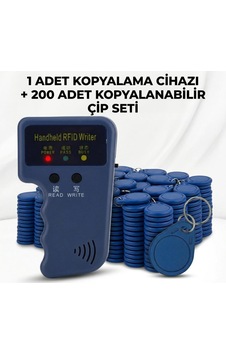 Marelli Kopyalanabilen 125 Khz Mavi Çip Keyfob, Anahtarlık 200 Adet + Kart Çip Kopyalama Cihazı Marelli Kopyalanabilen 125 Khz Mavi Çip Keyfob, Anahtarlık 200 Adet + Kart Çip Kopyalama Cihazı