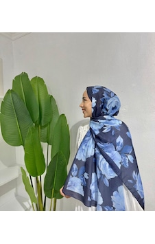 Nurbag Store Tesettür Şal Açelya Desen Soft Pamuk Şal lacivert Nurbag Store Tesettür Şal Açelya Desen Soft Pamuk Şal lacivert