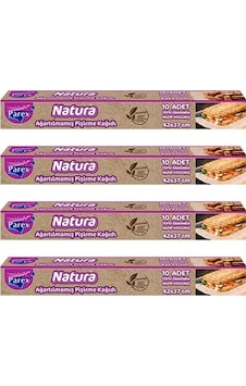 Parex Natura Ağartılmamış Hazır Kesilmiş Pişirme Kağıdı 4 x 10'lu 42 x 37 CM Parex Natura Ağartılmamış Hazır Kesilmiş Pişirme Kağıdı 4 x 10'lu 42 x 37 CM