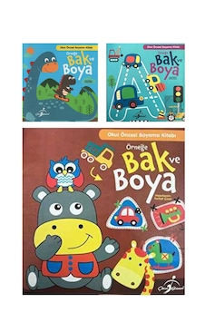 3-6 Yaş Çocuklar İçin Örneğe Bak Ve Boya Serisi 3 Kitap 3-6 Yaş Çocuklar İçin Örneğe Bak Ve Boya Serisi 3 Kitap