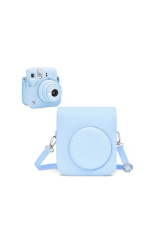 Fujifilm Instax Mini 12 Mavi Deri Çanta Fujifilm Instax Mini 12 Mavi Deri Çanta