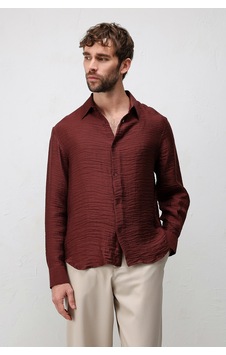 Antioch Crinkled Relax Fit Erkek Gömlek Bordo Antioch Crinkled Relax Fit Erkek Gömlek Bordo