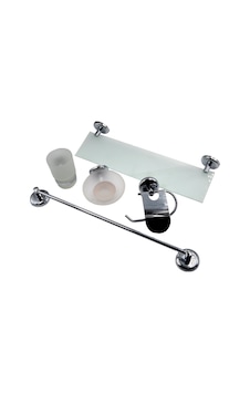 Dkr 5 Parça Banyo Seti Krom 6 Parça Gri